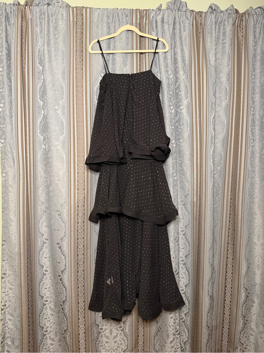 ELLIATT Moss Tiered Embellished Gown in Black - Picture 6 of 7